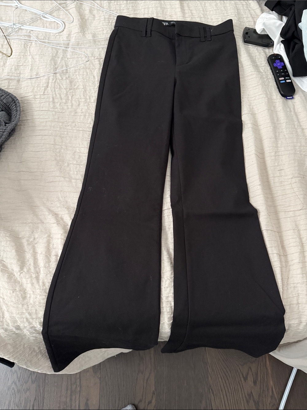 Zara Black Girls Flared Dress Pants